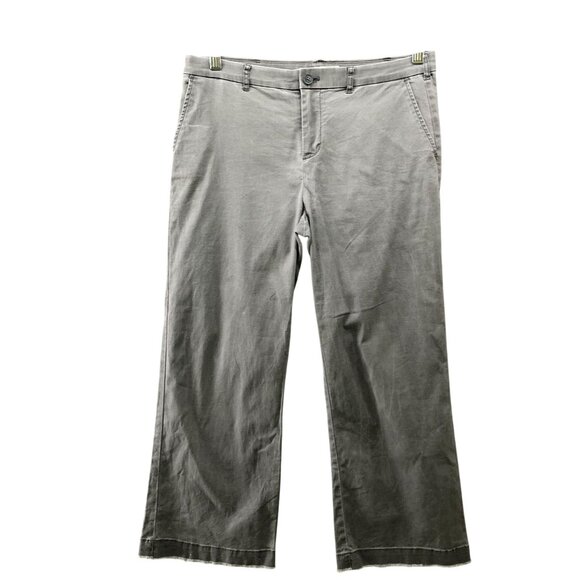 ATM Anthony Thomas Melillo Enzyme Wash Cropped Boyfriend Pant Womens 2 Gray Wide - Picture 1 of 12